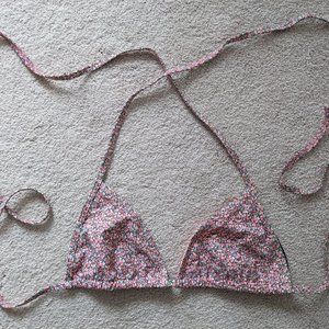 Aubin & Wills for Net-a-Porter bikini top in Liberty London print, UK sz…